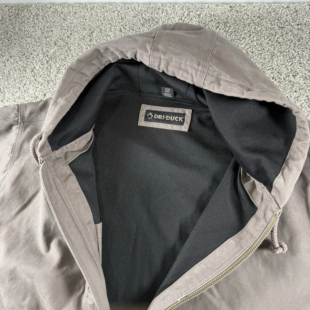 Vintage Dri Duck Crossfire Jacket Mens 3XL Canvas Heavyweight Thermal Lined Work
